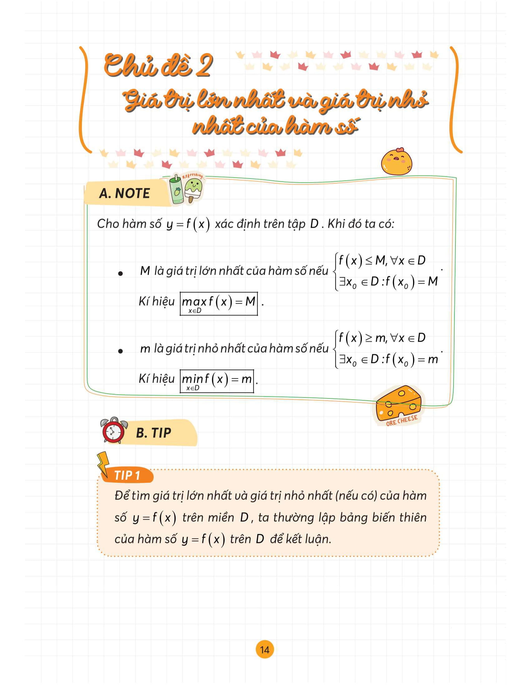 Take Note Toán -Tổng Hợp Kiến Thức Hiểu Nhanh, Nhớ Lâu - Lớp 12 - Ảnh 13