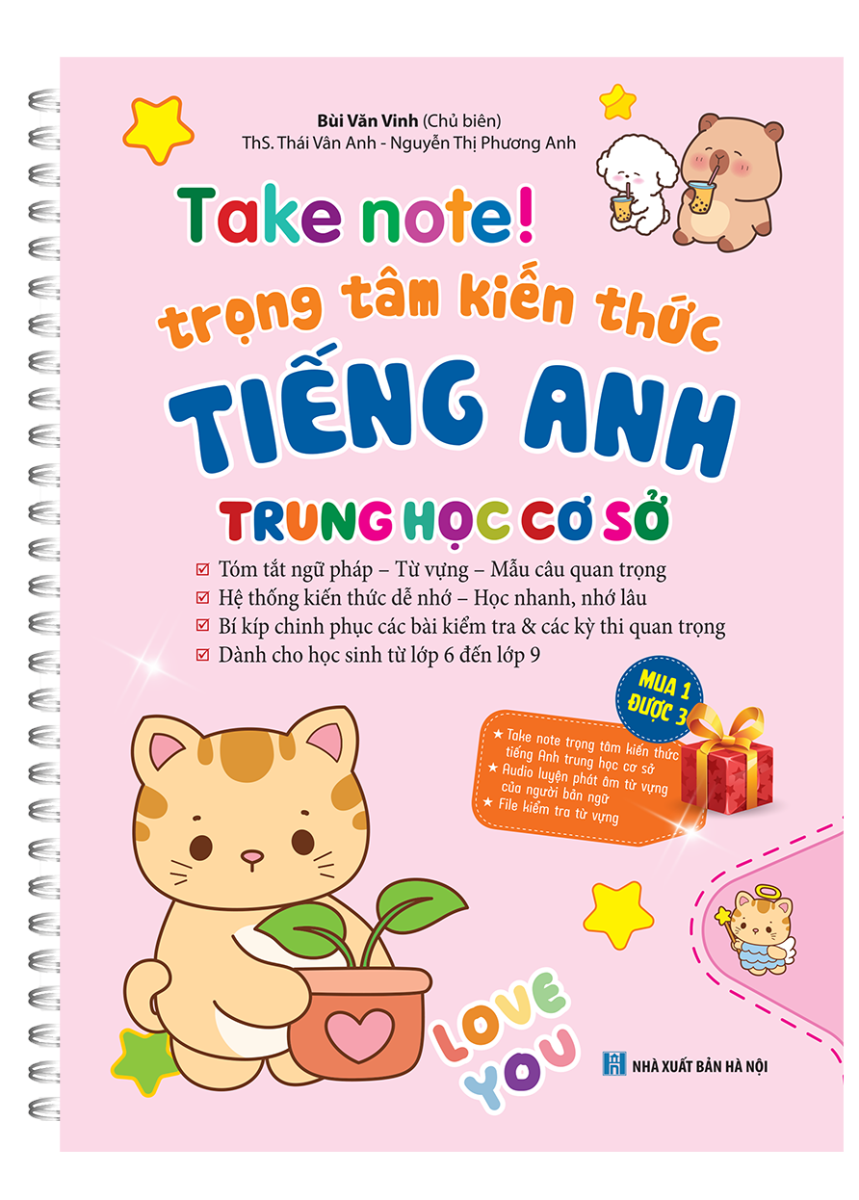 Take Note! - Trọng Tâm Kiến Thưc Tiếng Anh Trung Học Cơ Sở - Bản Lò Xo - Ảnh 3