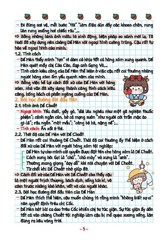 take note! văn 6 - có lò xo (theo chương trình sách giáo khoa mới nhất) - Ảnh 6