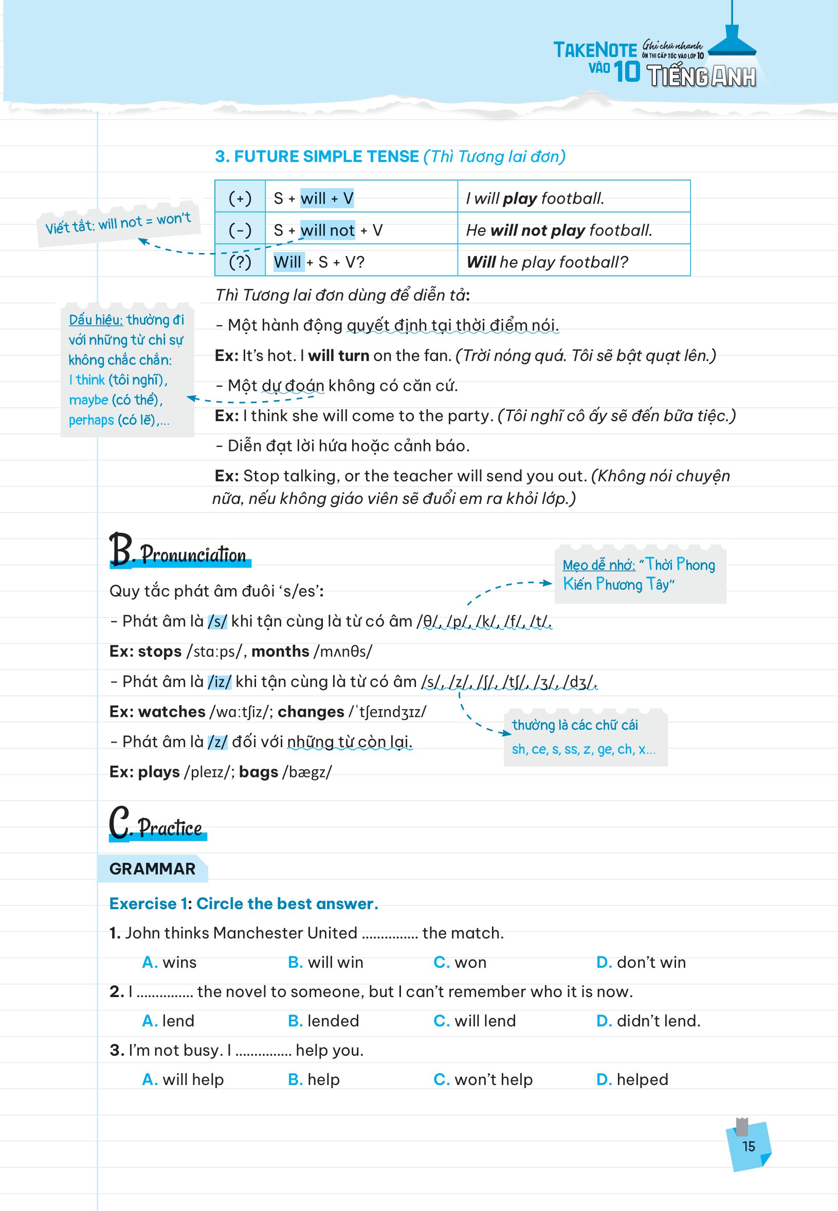 take note vào 10 - ghi chú nhanh ôn thi cấp tốc vào lớp 10 - tiếng anh - Ảnh 17