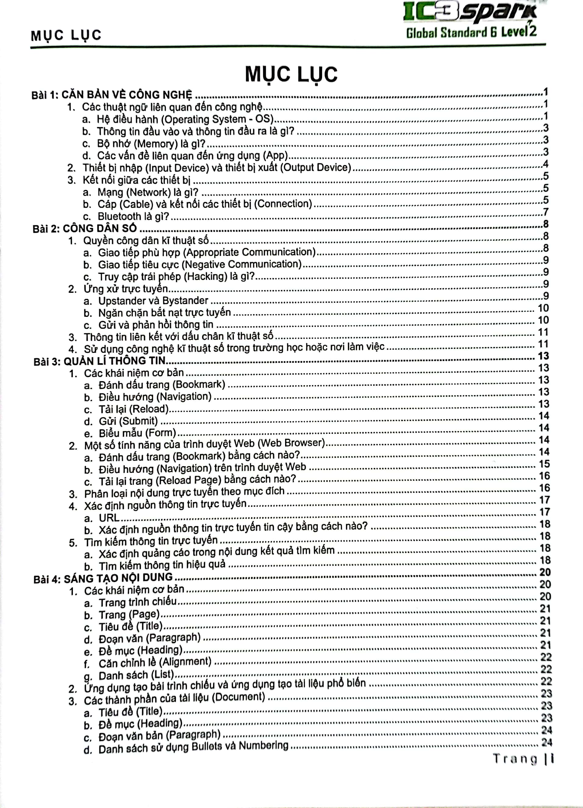 tăng cường tin học quốc tế - ic3 gs6 spark level 2 (tái bản 2024) - Ảnh 3