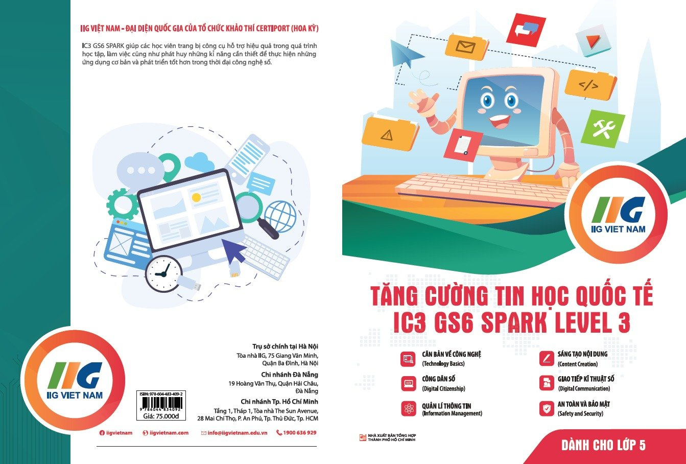 tăng cường tin học quốc tế - ic3-gs6 spark level 3 - dành cho lớp 5 - Ảnh 3