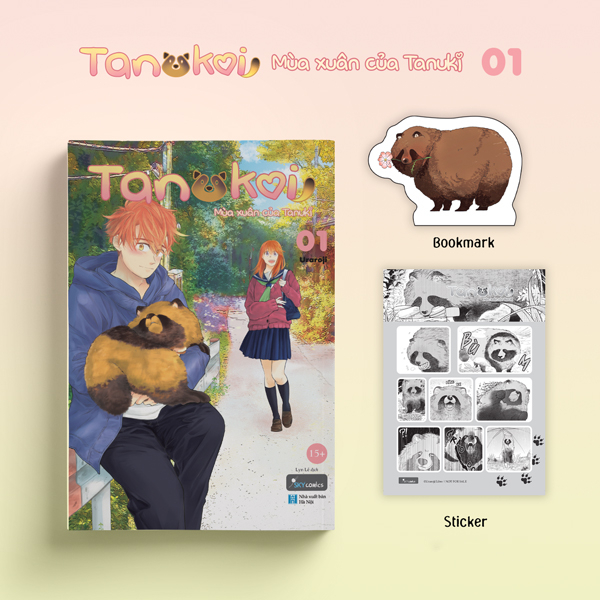 Bộ Tanukoi - Mùa Xuân Của Tanuki - Tập 1 - Tặng Kèm Bookmark Bồi Cứng + Sticker