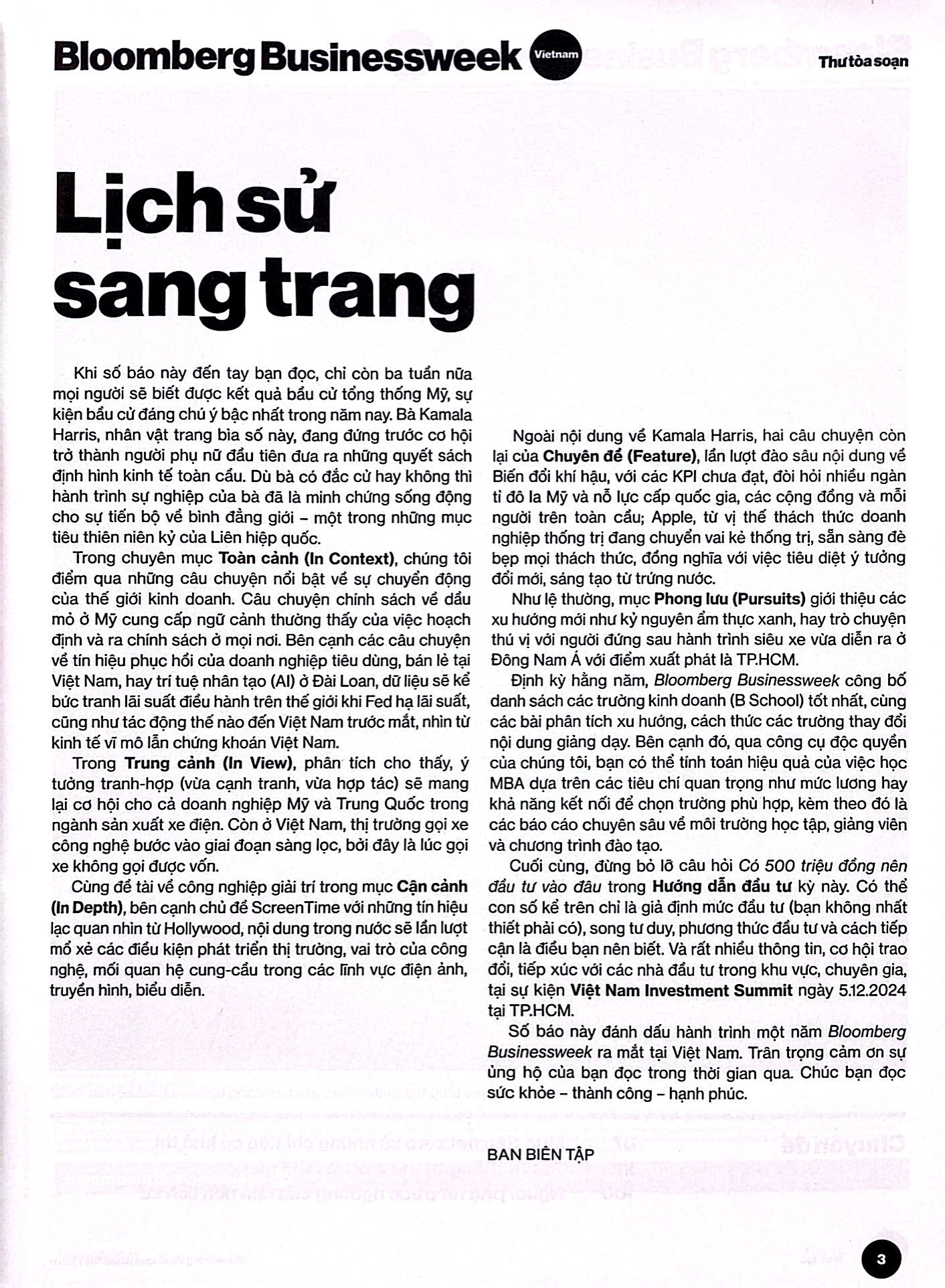 tạp chí phát triển xanh bloomberg businessweek việt nam - số tháng 10/2024 - đánh dấu hành trình một năm ra mắt tại việt nam - Ảnh 3