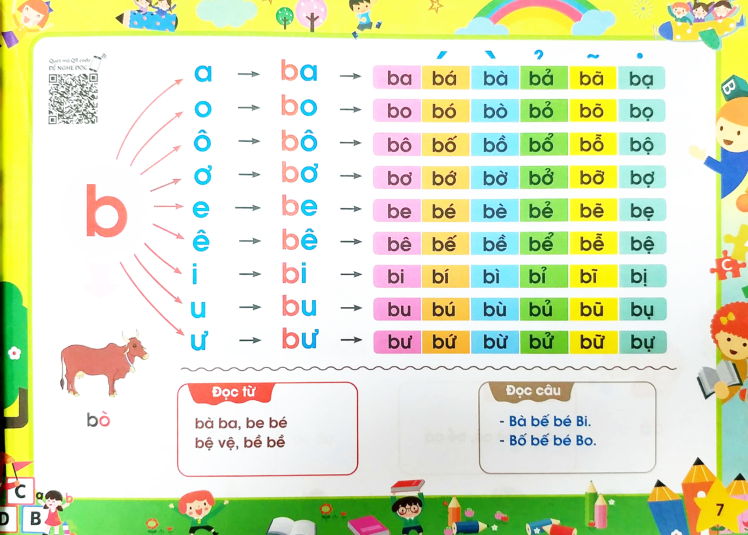 tập đánh vần tiếng việt theo sơ đồ tư duy (4-6 tuổi) - phiên bản tương tác (tái bản 2023) - Ảnh 5