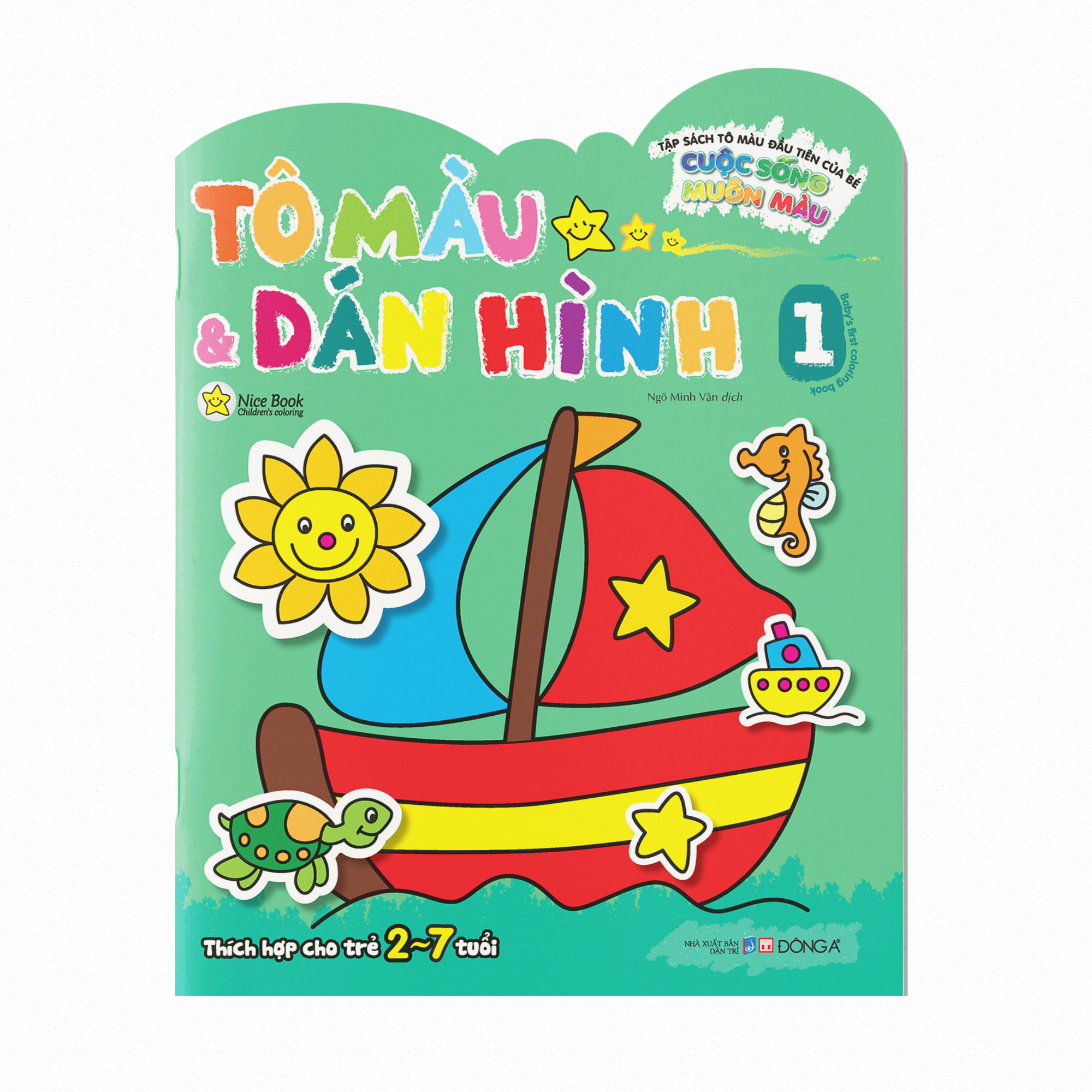 tập sách tô màu đầu tiên của bé - cuộc sống muôn màu - tô màu và dán hình - tập 1 - Ảnh 2