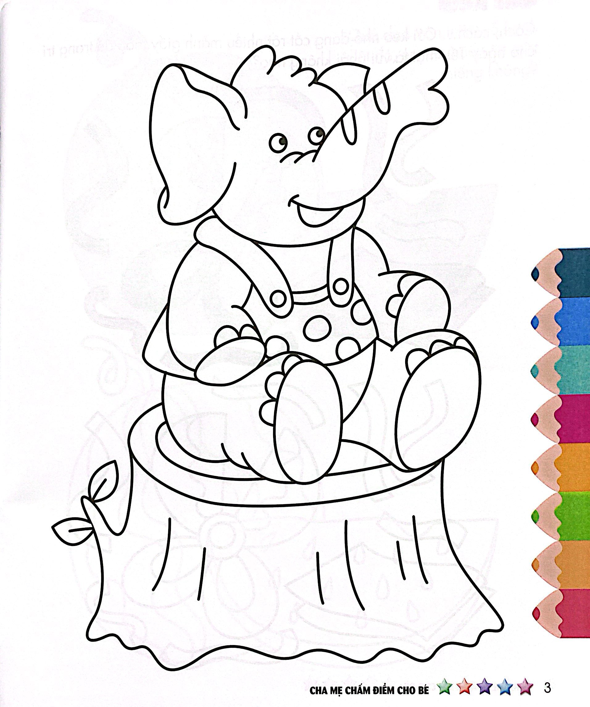 tập sách tô màu đầu tiên của bé - cuộc sống muôn màu - tô màu và dán hình - tập 1 - Ảnh 6