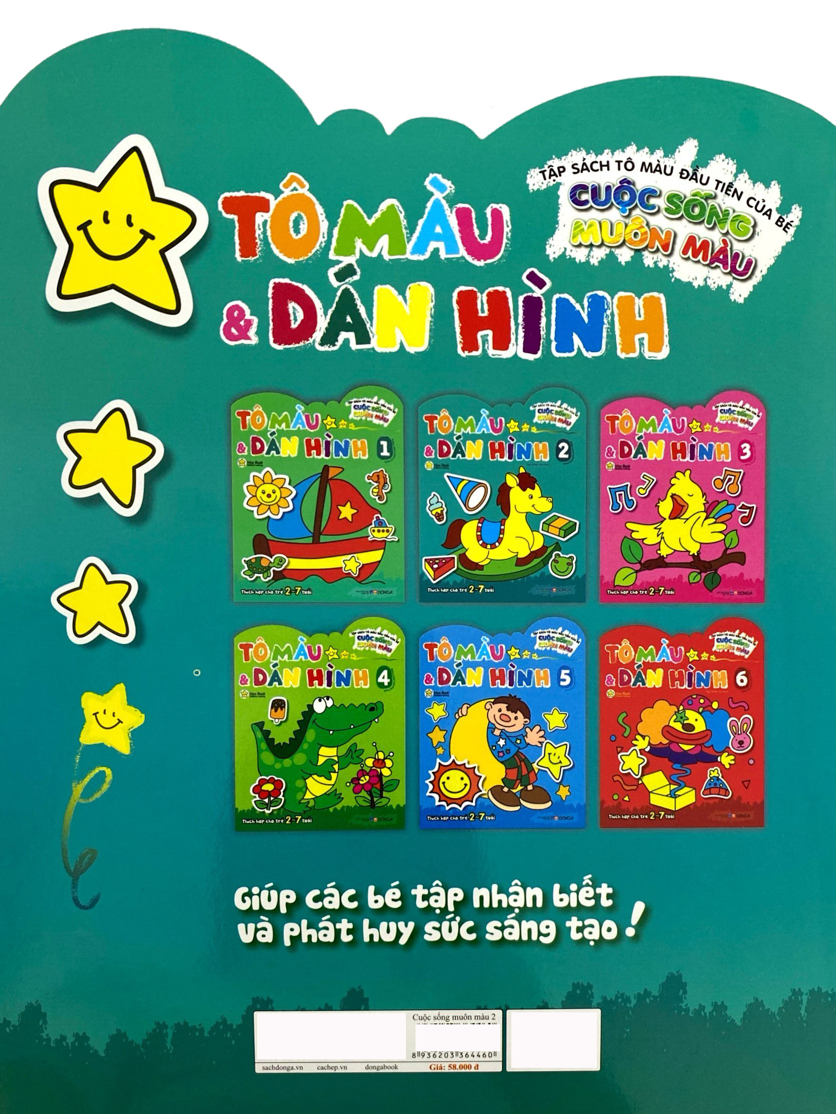 tập sách tô màu đầu tiên của bé - cuộc sống muôn màu - tô màu và dán hình - tập 2 - Ảnh 8