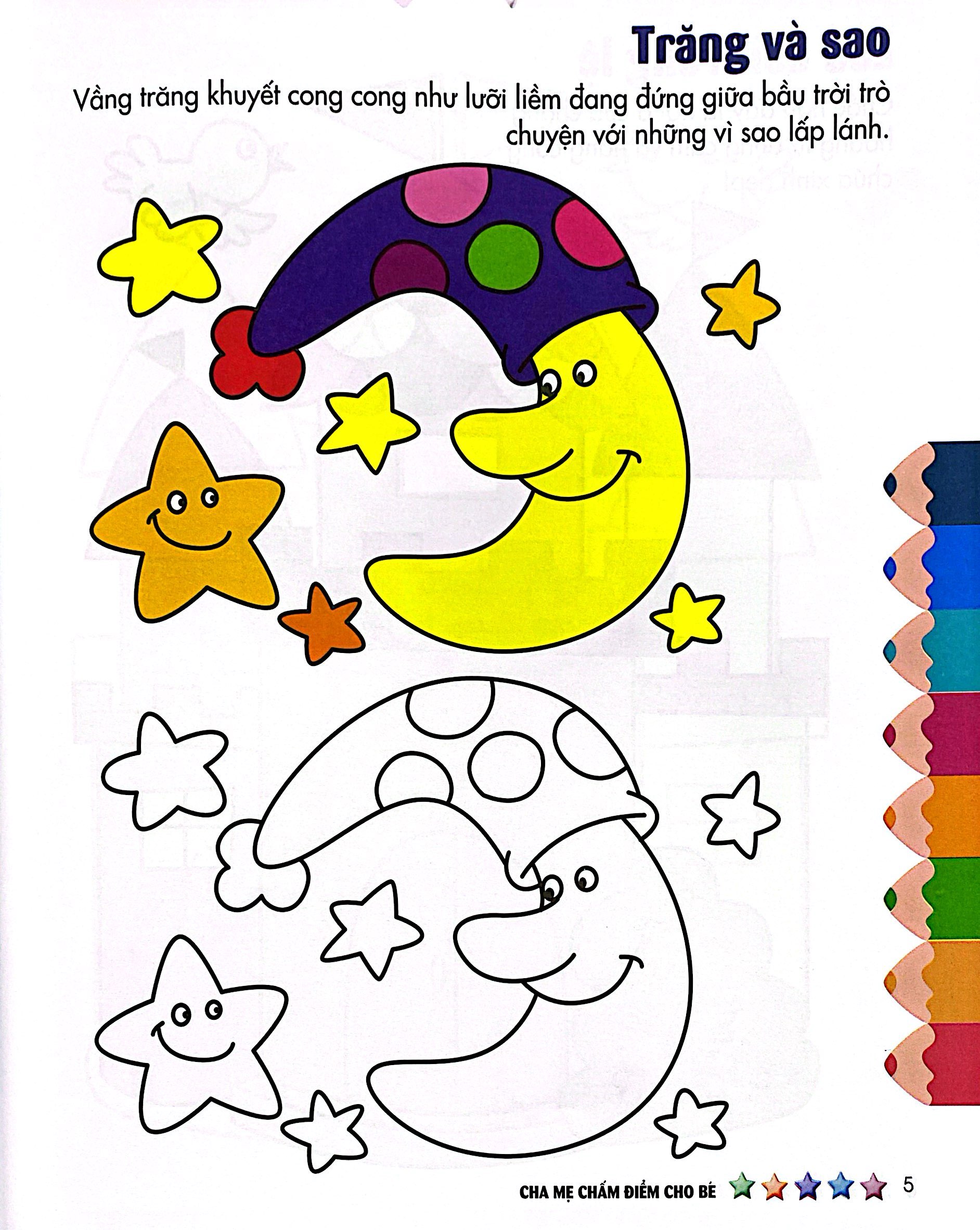 tập sách tô màu đầu tiên của bé - cuộc sống muôn màu - tô màu và dán hình - tập 5 - Ảnh 7