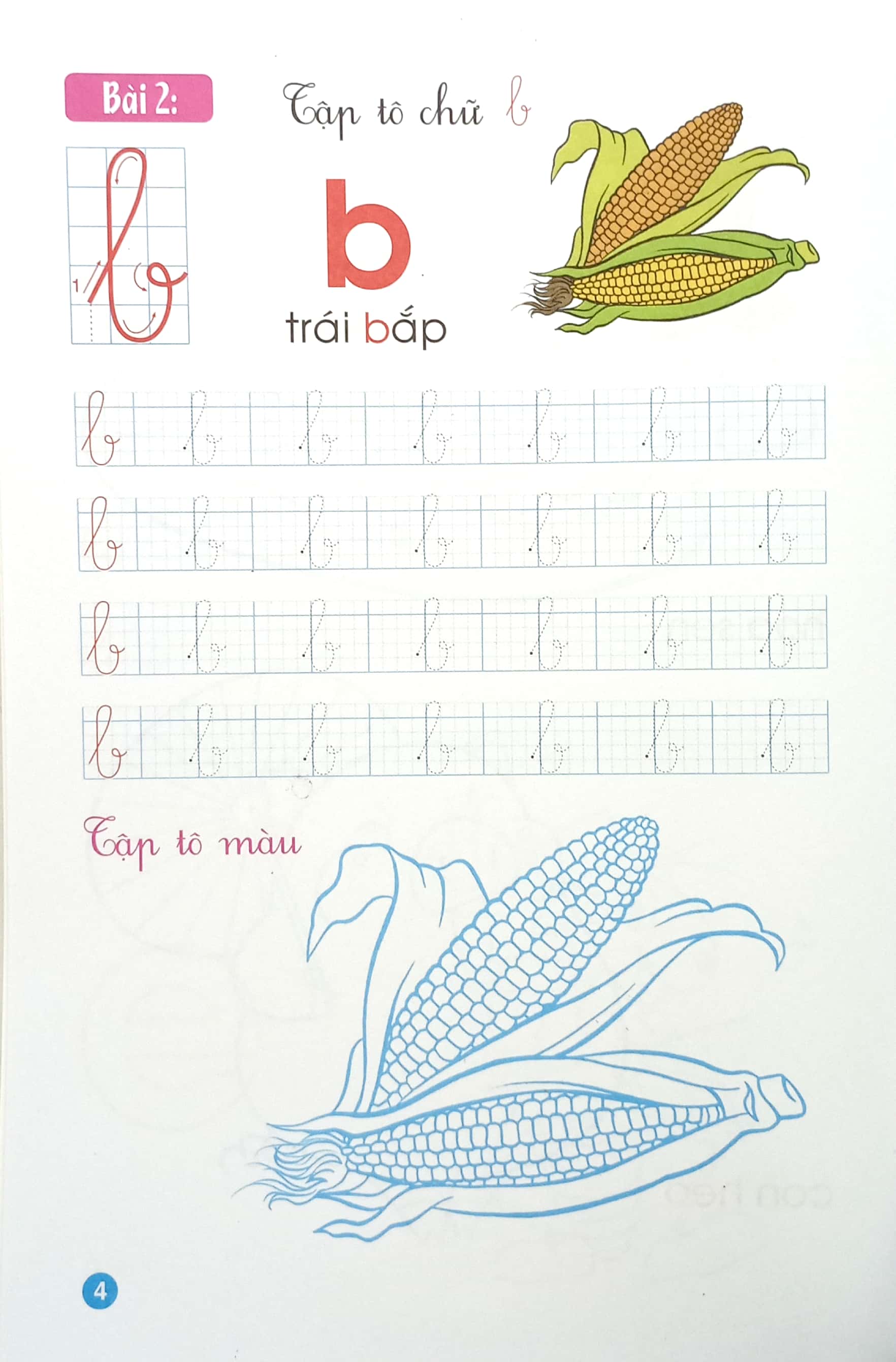 tập tô mẫu giáo - chữ cái - quyển 2 (dành cho 4-5 tuổi) - Ảnh 5