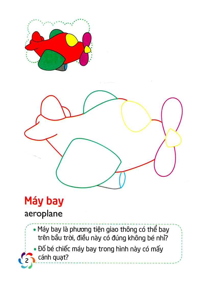 tập tô màu và nhận biết thế giới xung quanh - các phương tiện giao thông - Ảnh 3