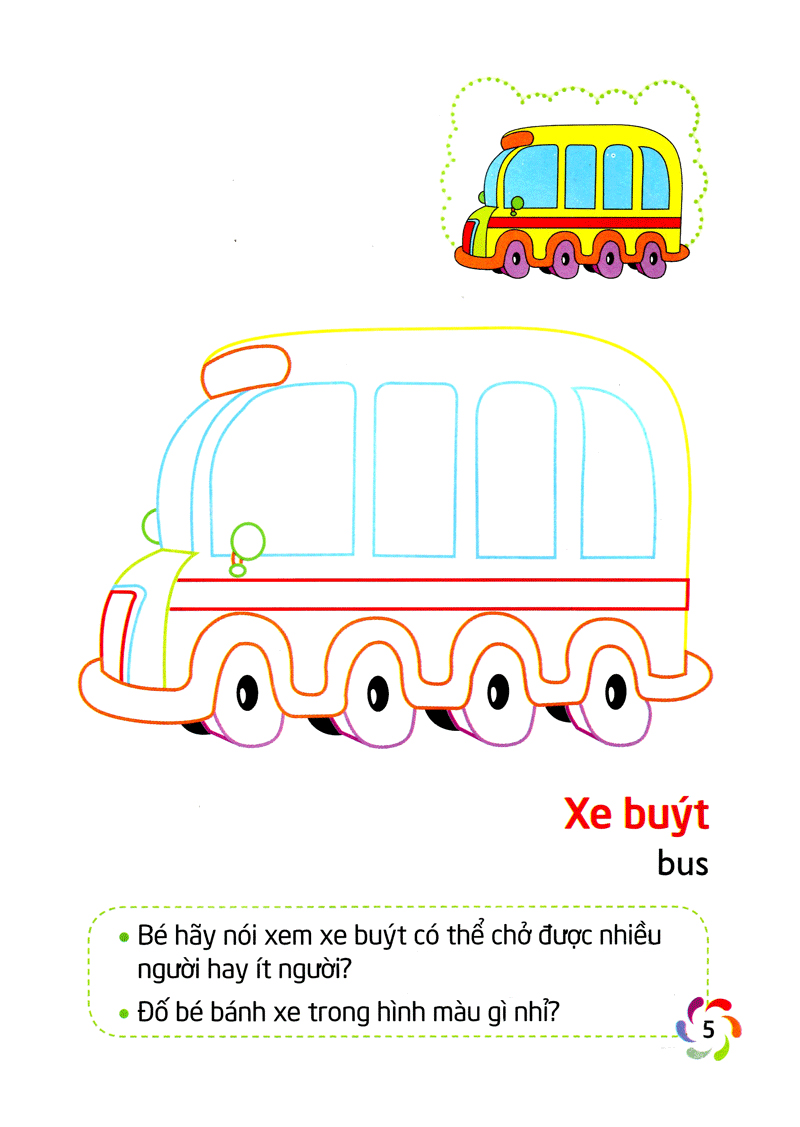 tập tô màu và nhận biết thế giới xung quanh - các phương tiện giao thông - Ảnh 6