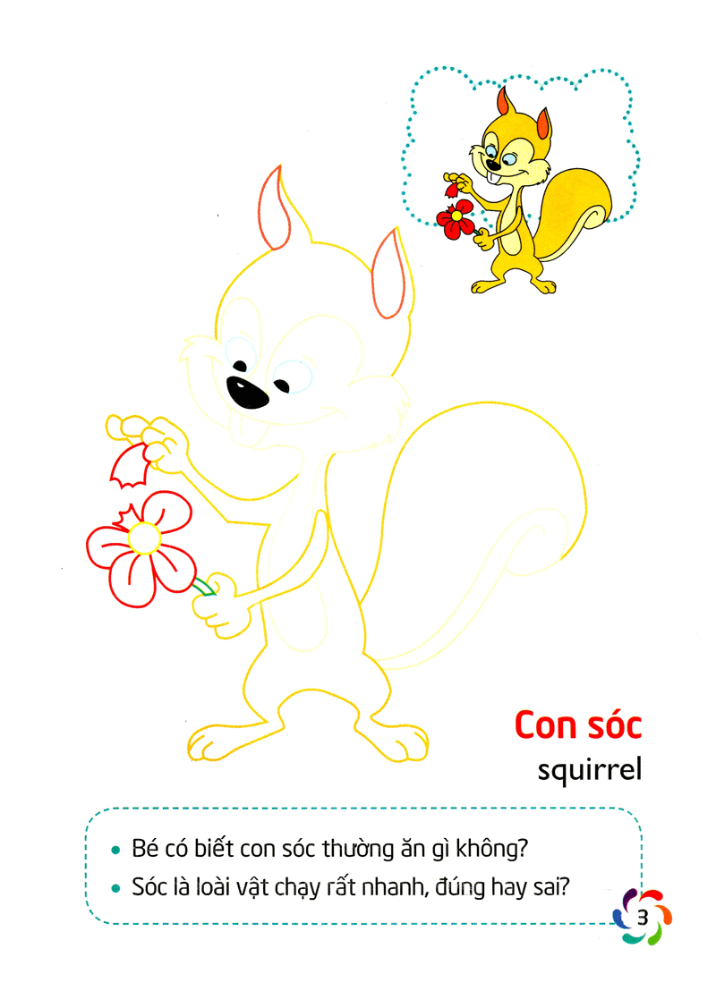 tập tô màu và nhận biết thế giới xung quanh - động vật hoang dã - Ảnh 4