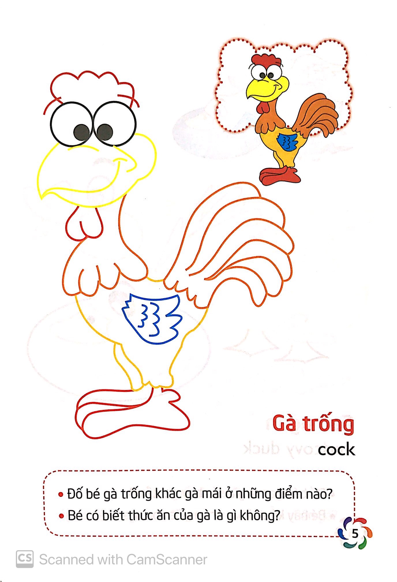 tập tô màu và nhận biết thế giới xung quanh - động vật nuôi - Ảnh 7