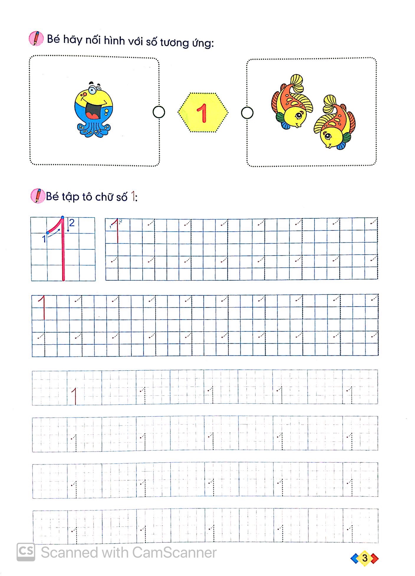 tập tô và làm quen với chữ số - Ảnh 4