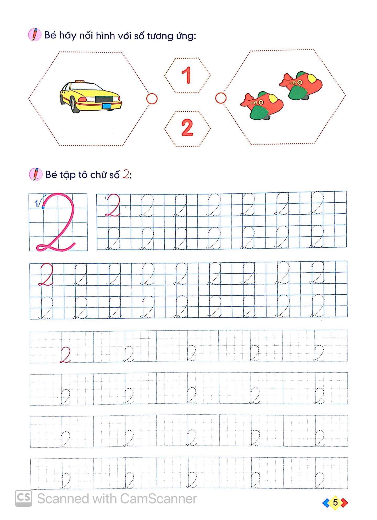 tập tô và làm quen với chữ số - Ảnh 6