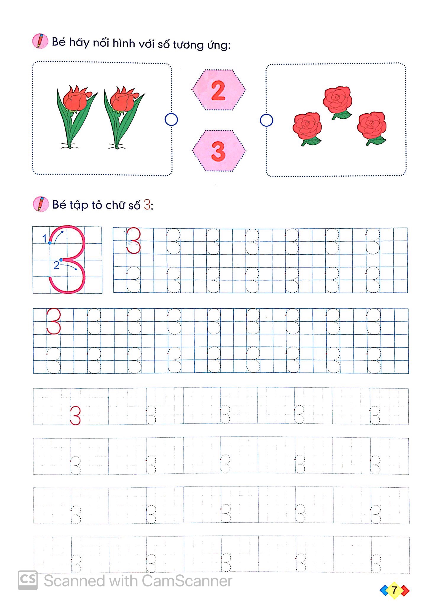 tập tô và làm quen với chữ số - Ảnh 8