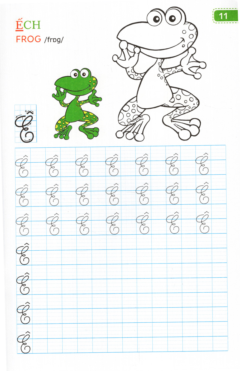 tập viết chữ đẹp & tô màu - kiểu chữ hoa (khổ nhỏ) - Ảnh 11