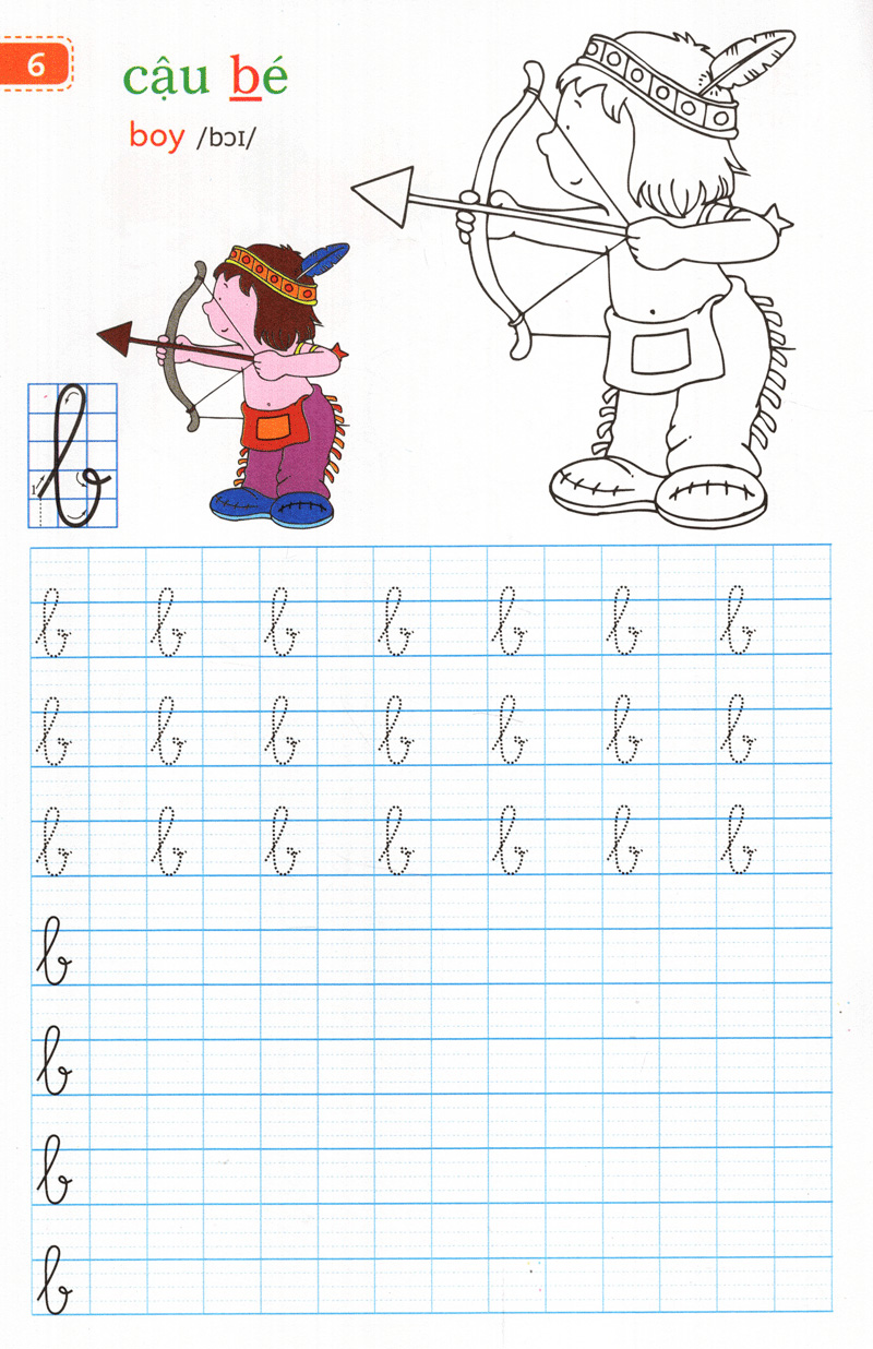 tập viết chữ đẹp & tô màu - kiểu chữ thường (khổ nhỏ) - Ảnh 6