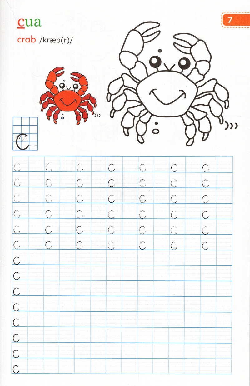 tập viết chữ đẹp & tô màu - kiểu chữ thường (khổ nhỏ) - Ảnh 7