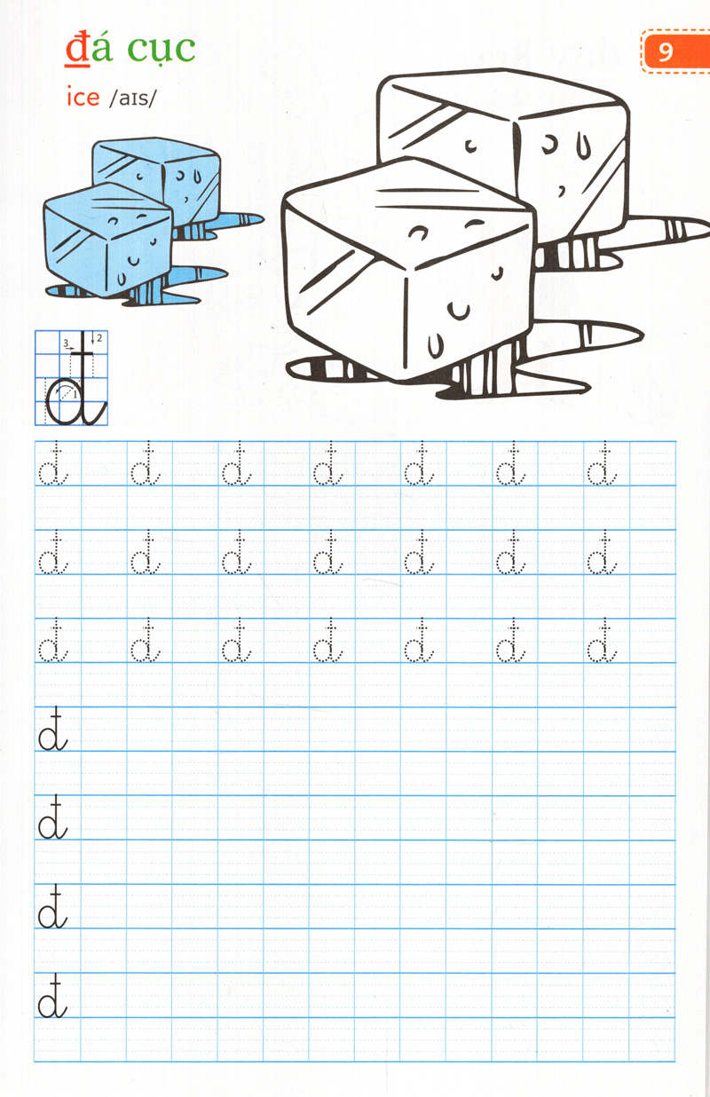 tập viết chữ đẹp & tô màu - kiểu chữ thường (khổ nhỏ) - Ảnh 9