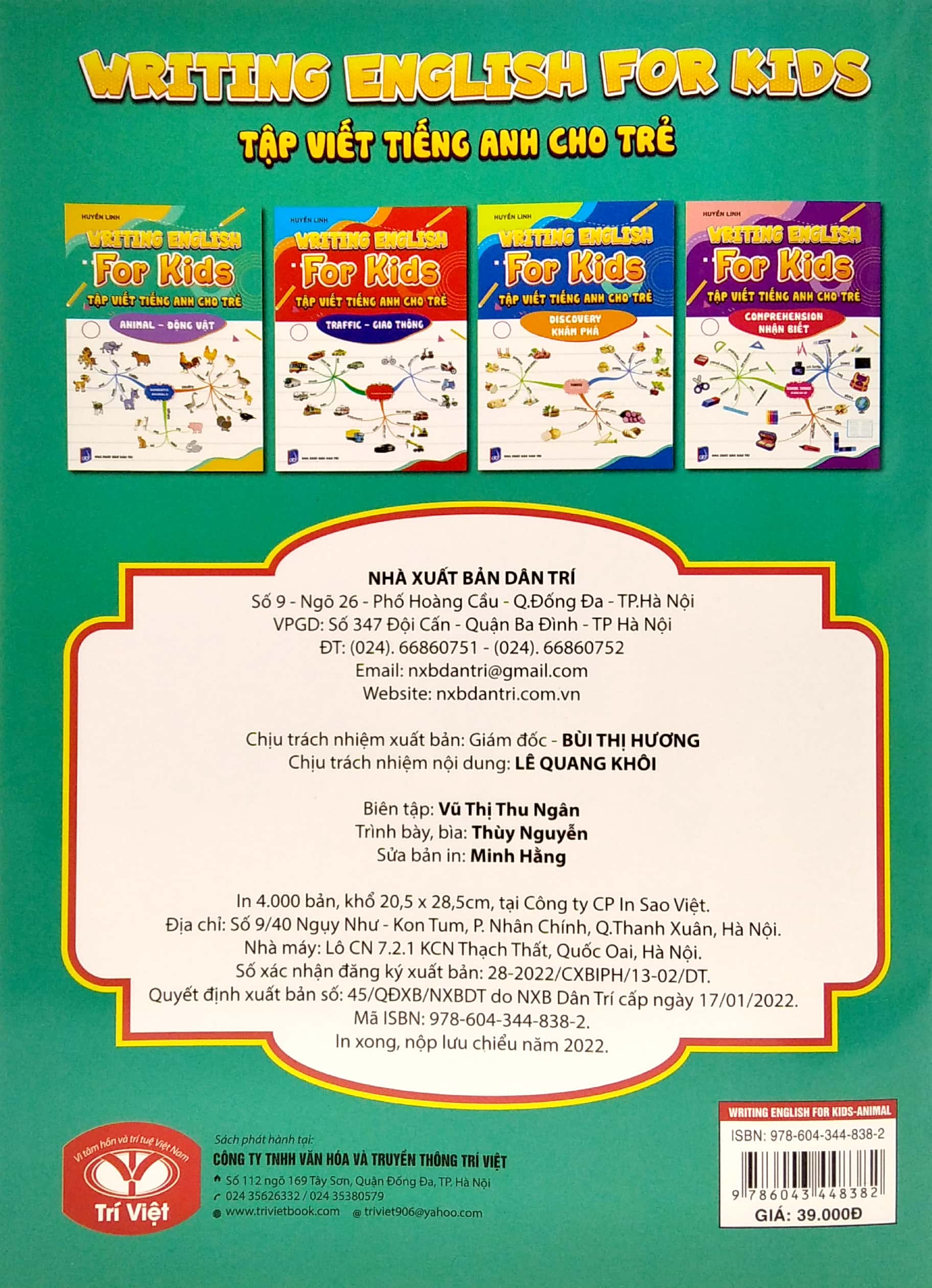 tập viết tiếng anh cho trẻ - động vật - Ảnh 6