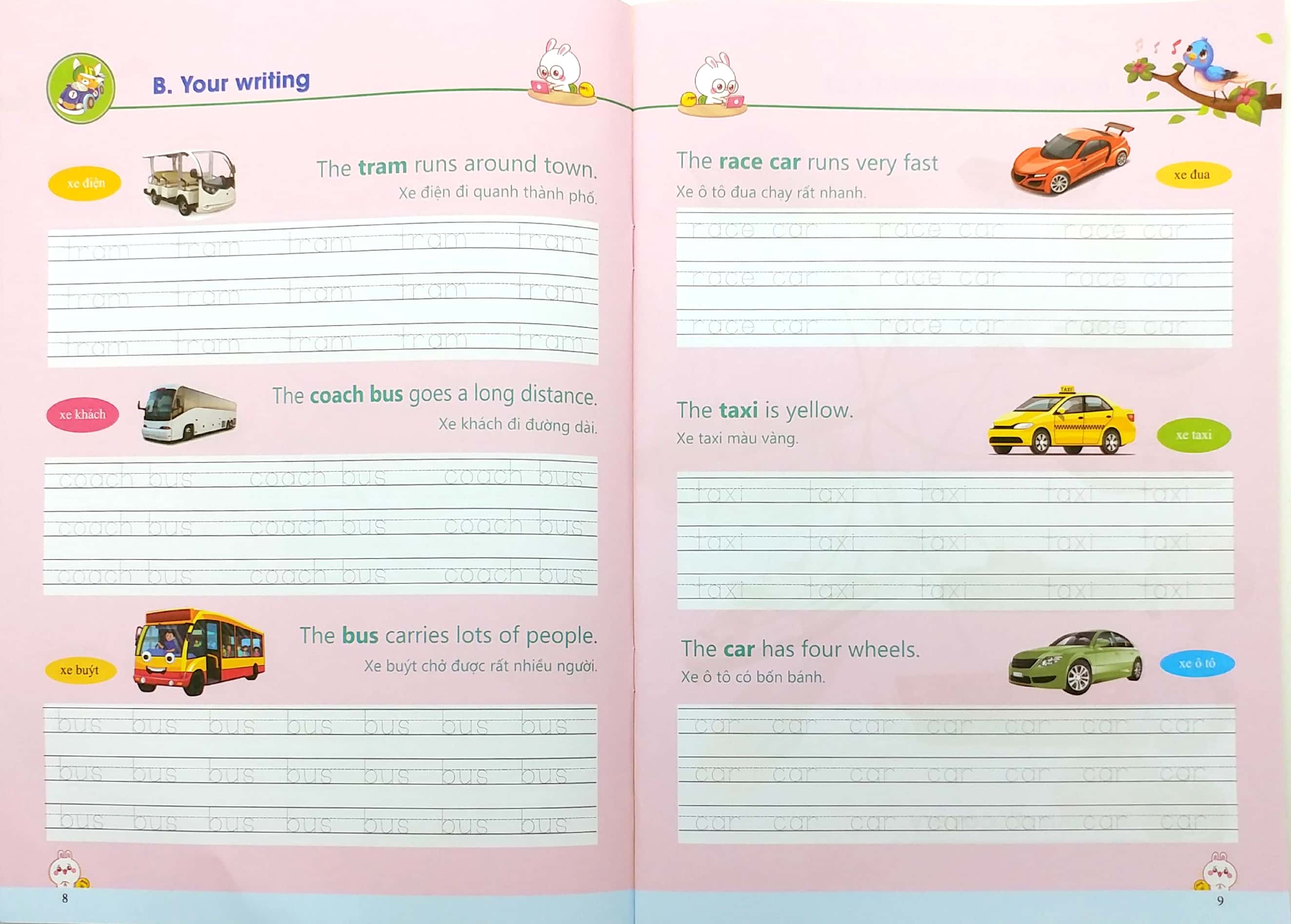 tập viết tiếng anh cho trẻ - giao thông - Ảnh 6