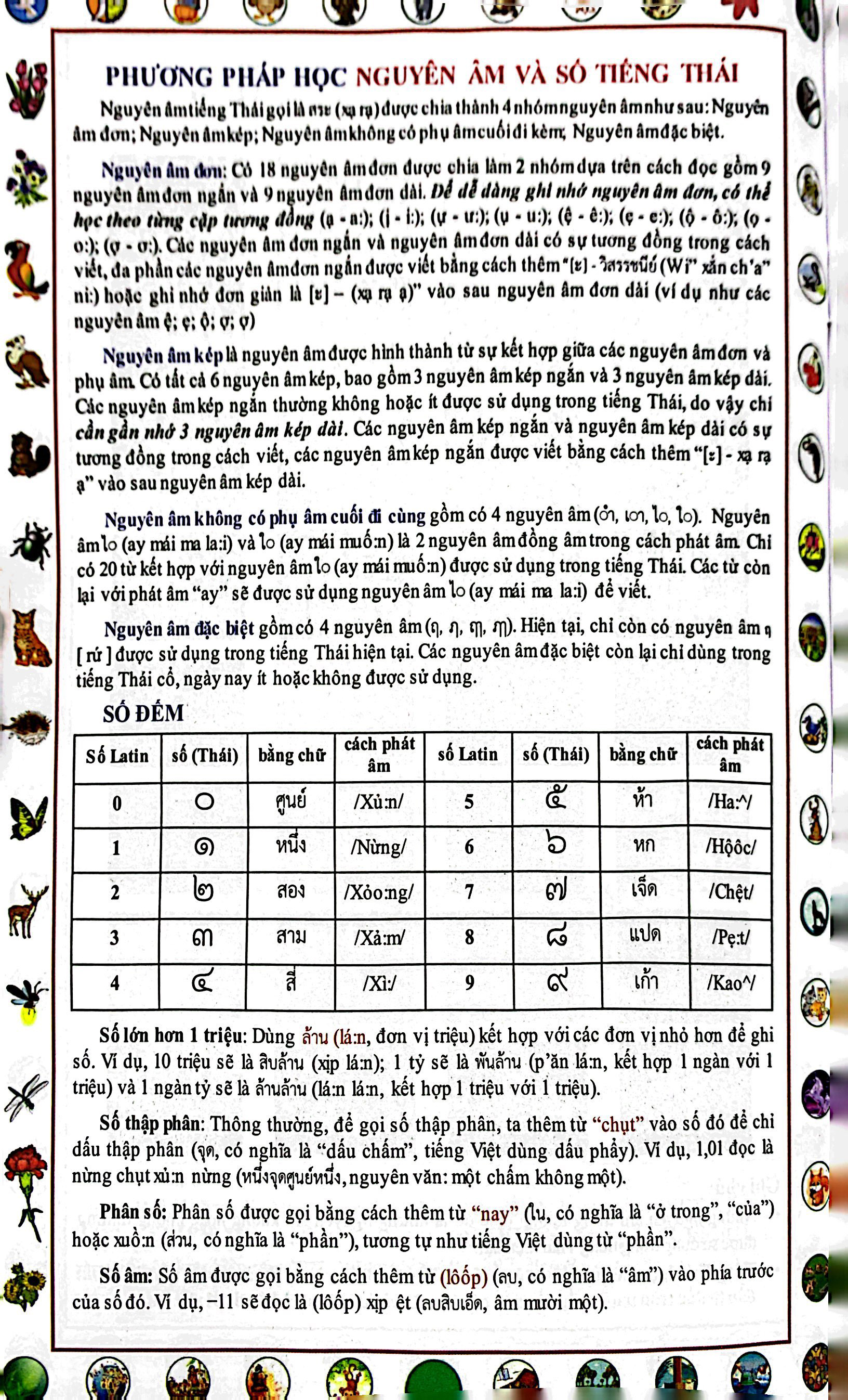 tập viết tiếng thái - nguyên âm và số - Ảnh 4