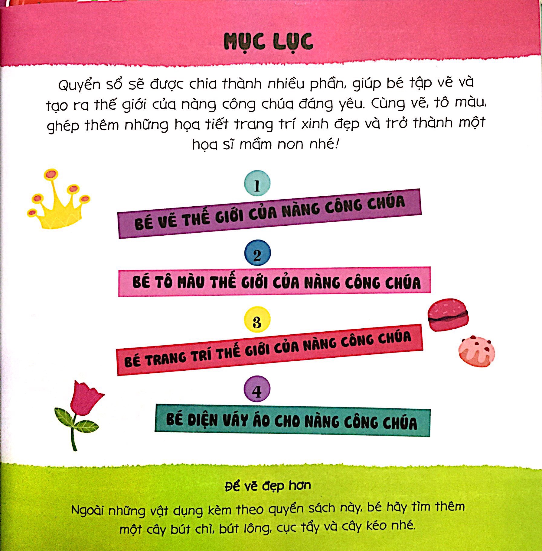 tay khéo tay xinh - bé vẽ công chúa (sách in mực thiên nhiên) - Ảnh 3