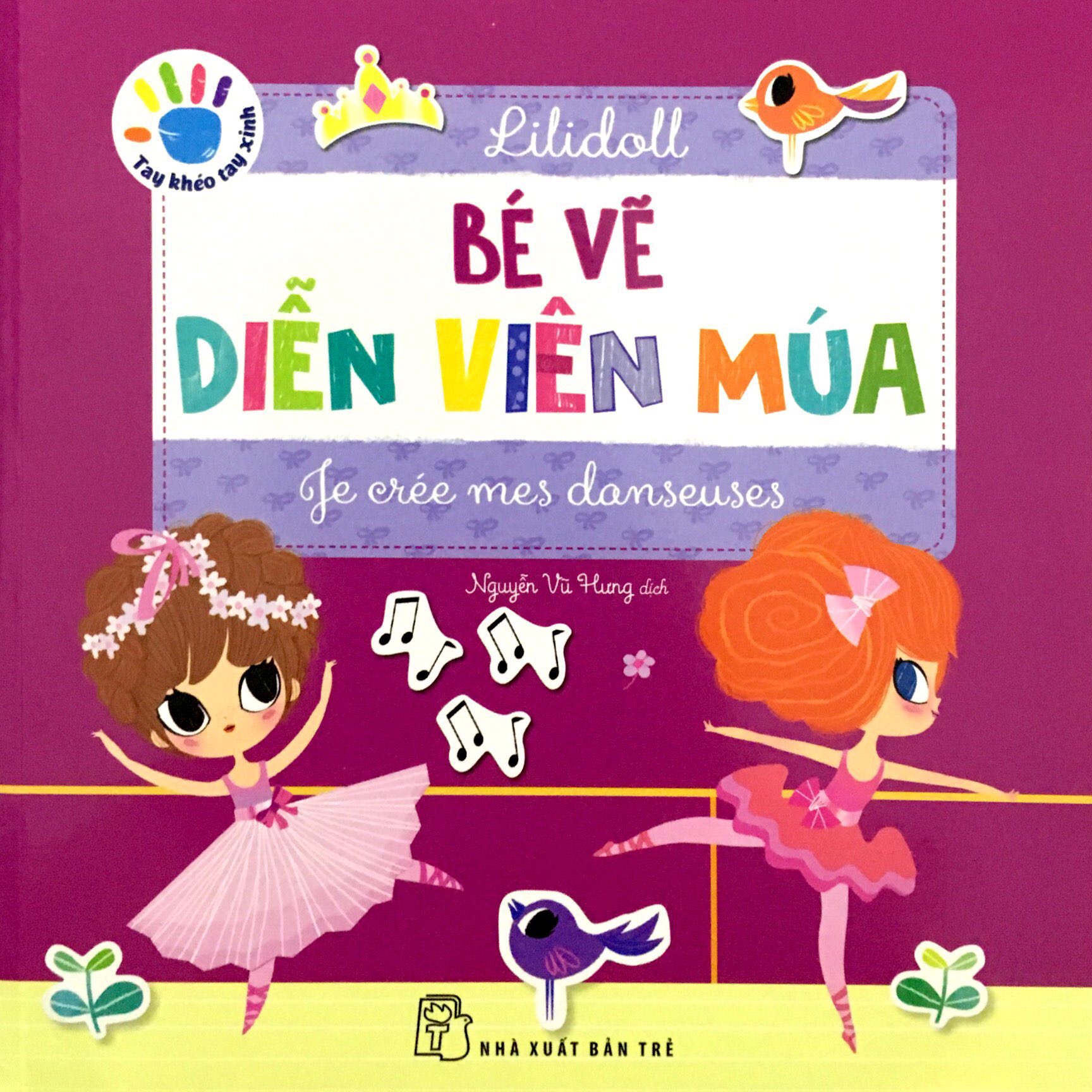 tay khéo tay xinh - bé vẽ diễn viên múa(sách in mực thiên nhiên) - Ảnh 2