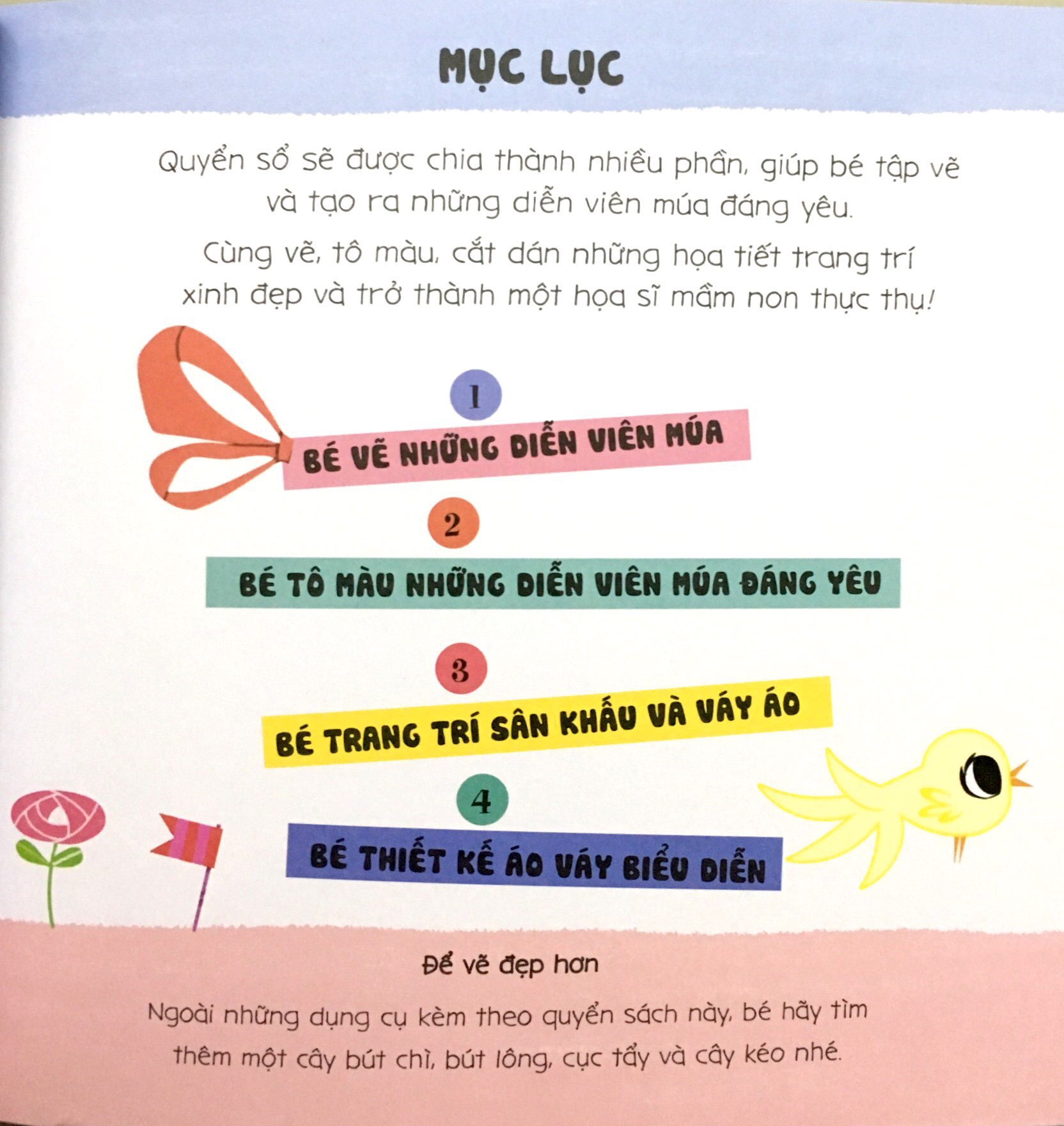 tay khéo tay xinh - bé vẽ diễn viên múa(sách in mực thiên nhiên) - Ảnh 3