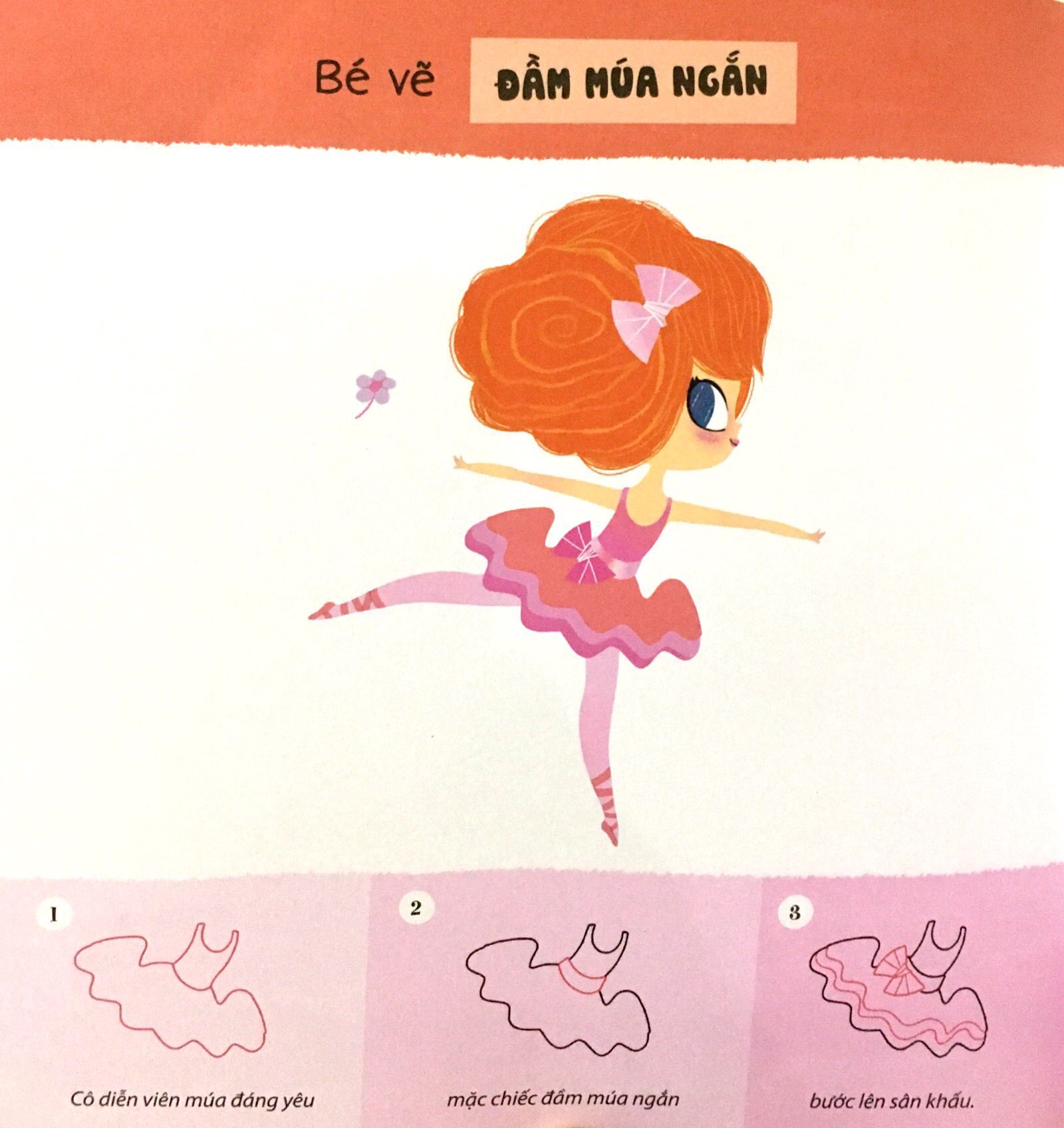 tay khéo tay xinh - bé vẽ diễn viên múa(sách in mực thiên nhiên) - Ảnh 5