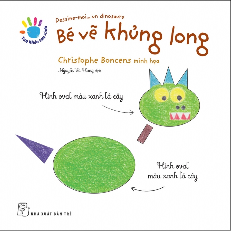 tay khéo tay xinh - bé vẽ khủng long (sách in mực thiên nhiên) - Ảnh 2