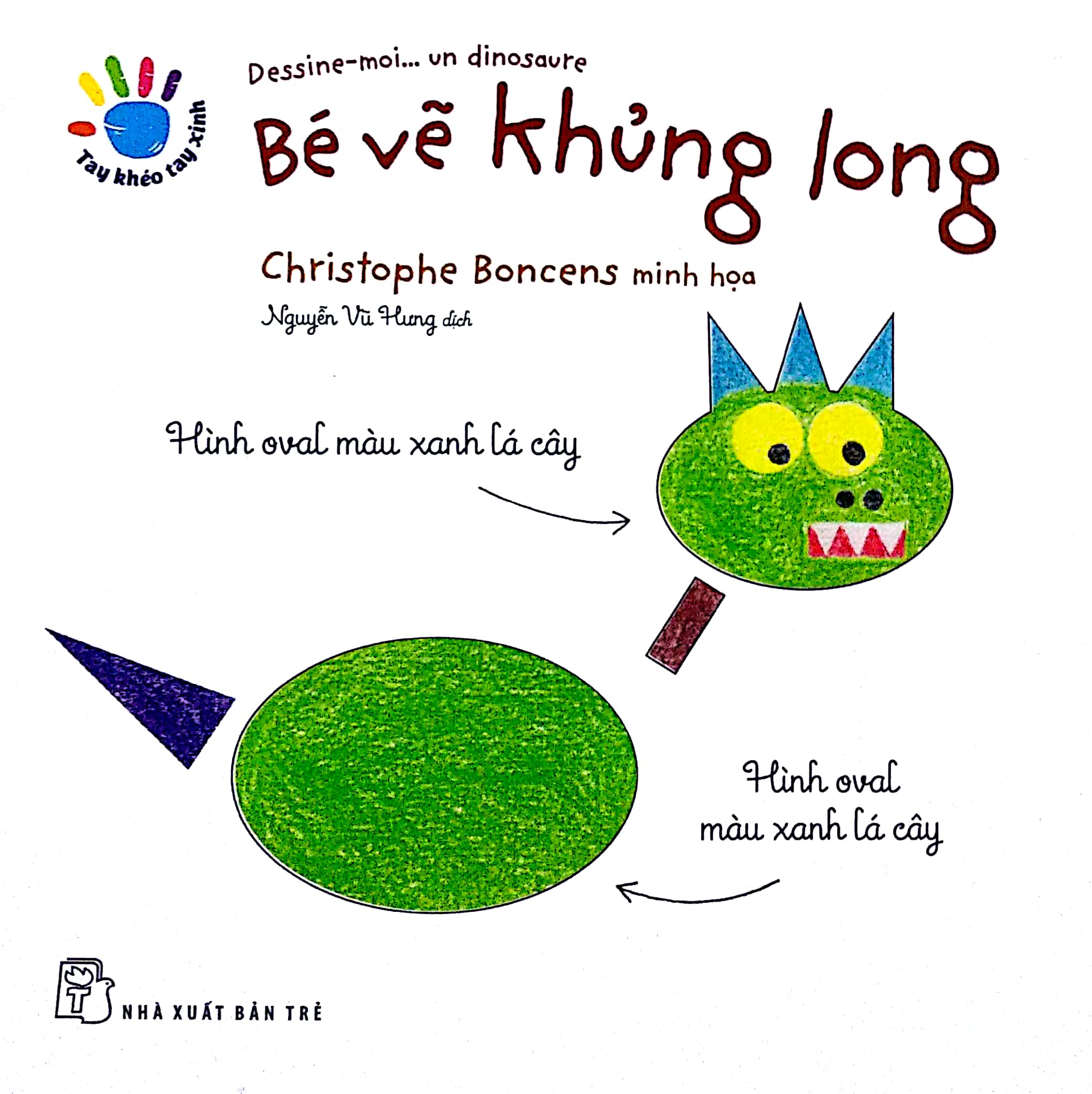 tay khéo tay xinh - bé vẽ khủng long (sách in mực thiên nhiên) - Ảnh 3