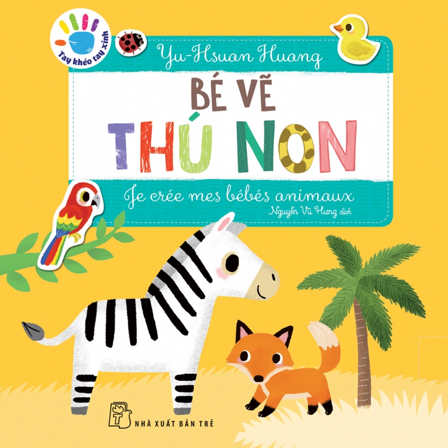 tay khéo tay xinh - bé vẽ thú non (sách in mực thiên nhiên) - Ảnh 2