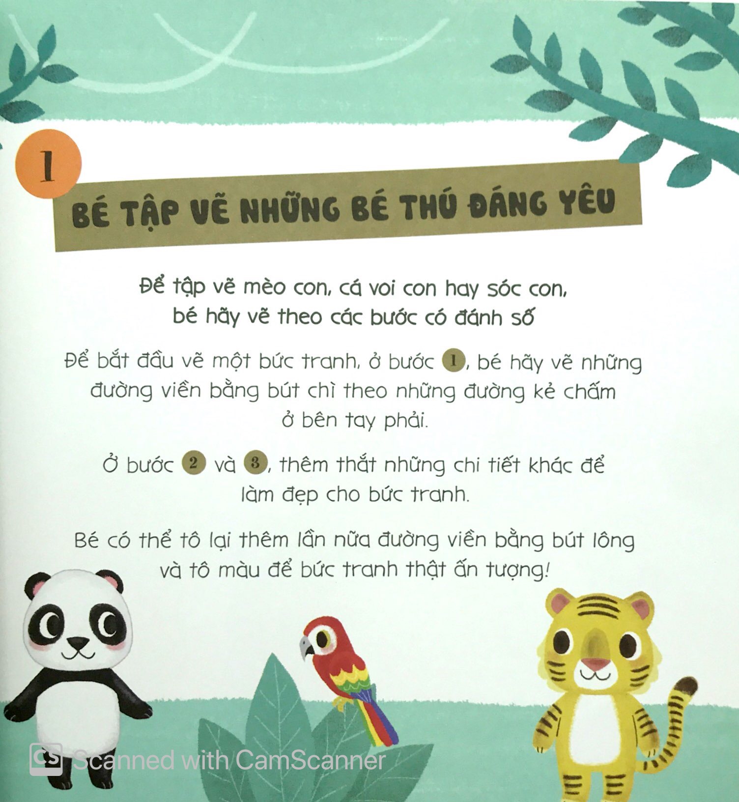 tay khéo tay xinh - bé vẽ thú non (sách in mực thiên nhiên) - Ảnh 5