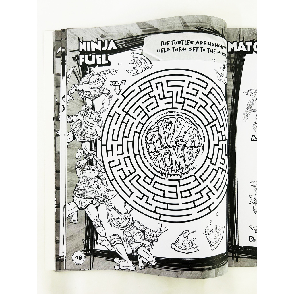 teenage mutant ninja turtles mutant mayhem - mega - colouring book & activity book - Ảnh 3
