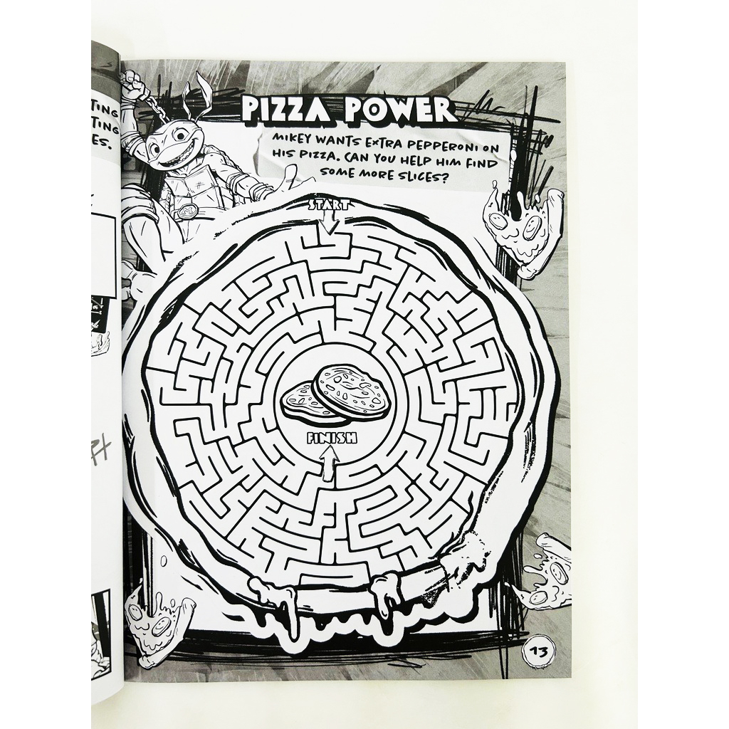 teenage mutant ninja turtles mutant mayhem - mega - colouring book & activity book - Ảnh 4