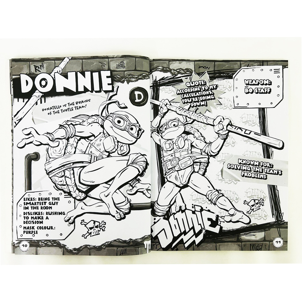 teenage mutant ninja turtles mutant mayhem - mega - colouring book & activity book - Ảnh 6