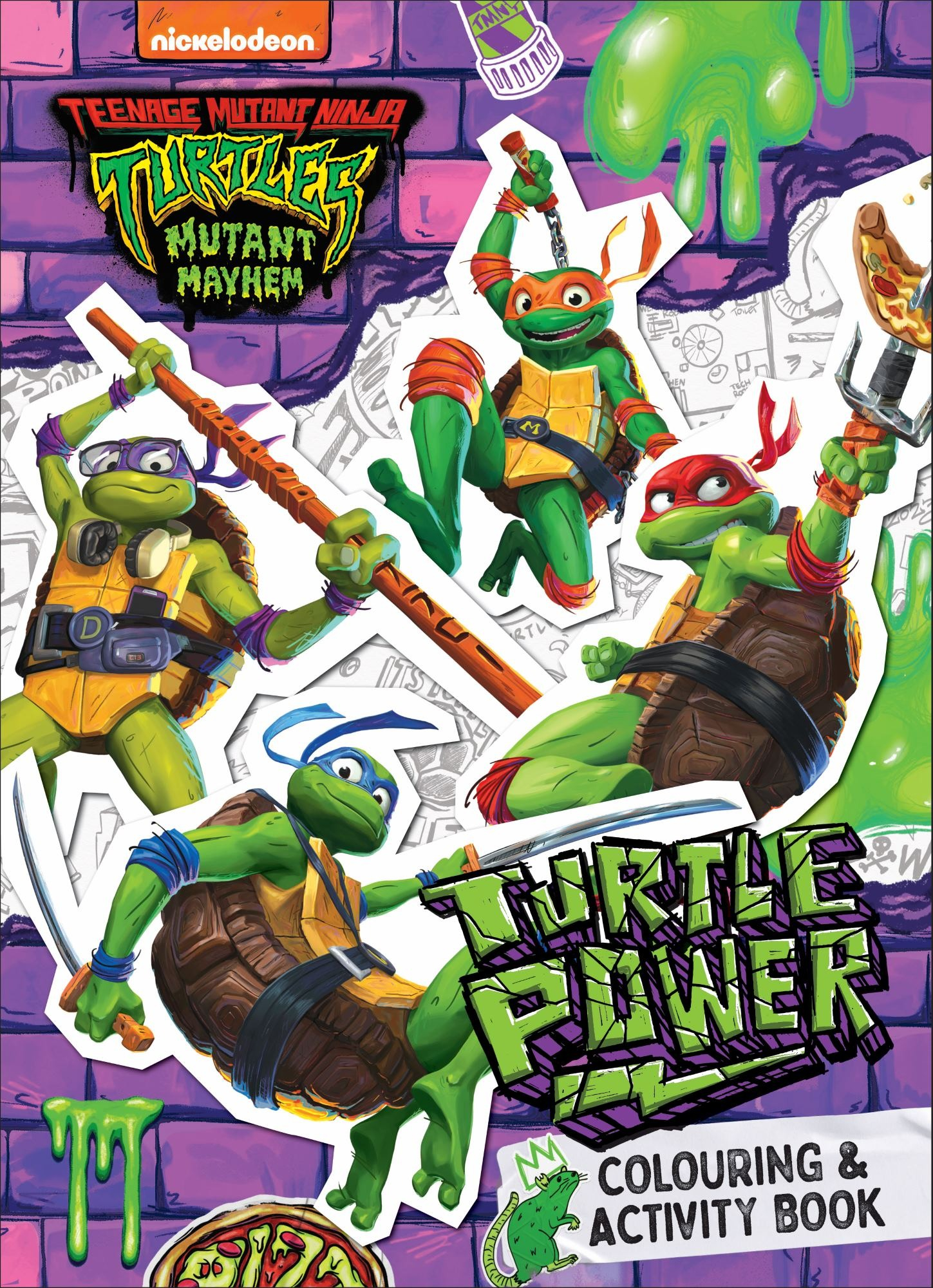 teenage mutant ninja turtles mutant mayhem - turtle power - colouring book & activity book - Ảnh 2
