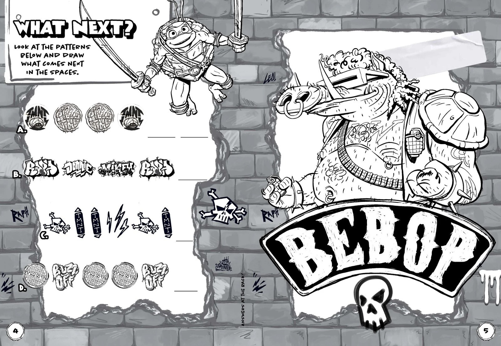 teenage mutant ninja turtles mutant mayhem - turtle power - colouring book & activity book - Ảnh 3