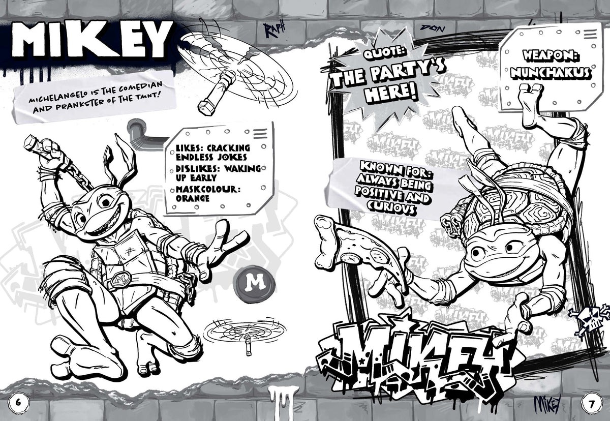 teenage mutant ninja turtles mutant mayhem - turtle power - colouring book & activity book - Ảnh 5