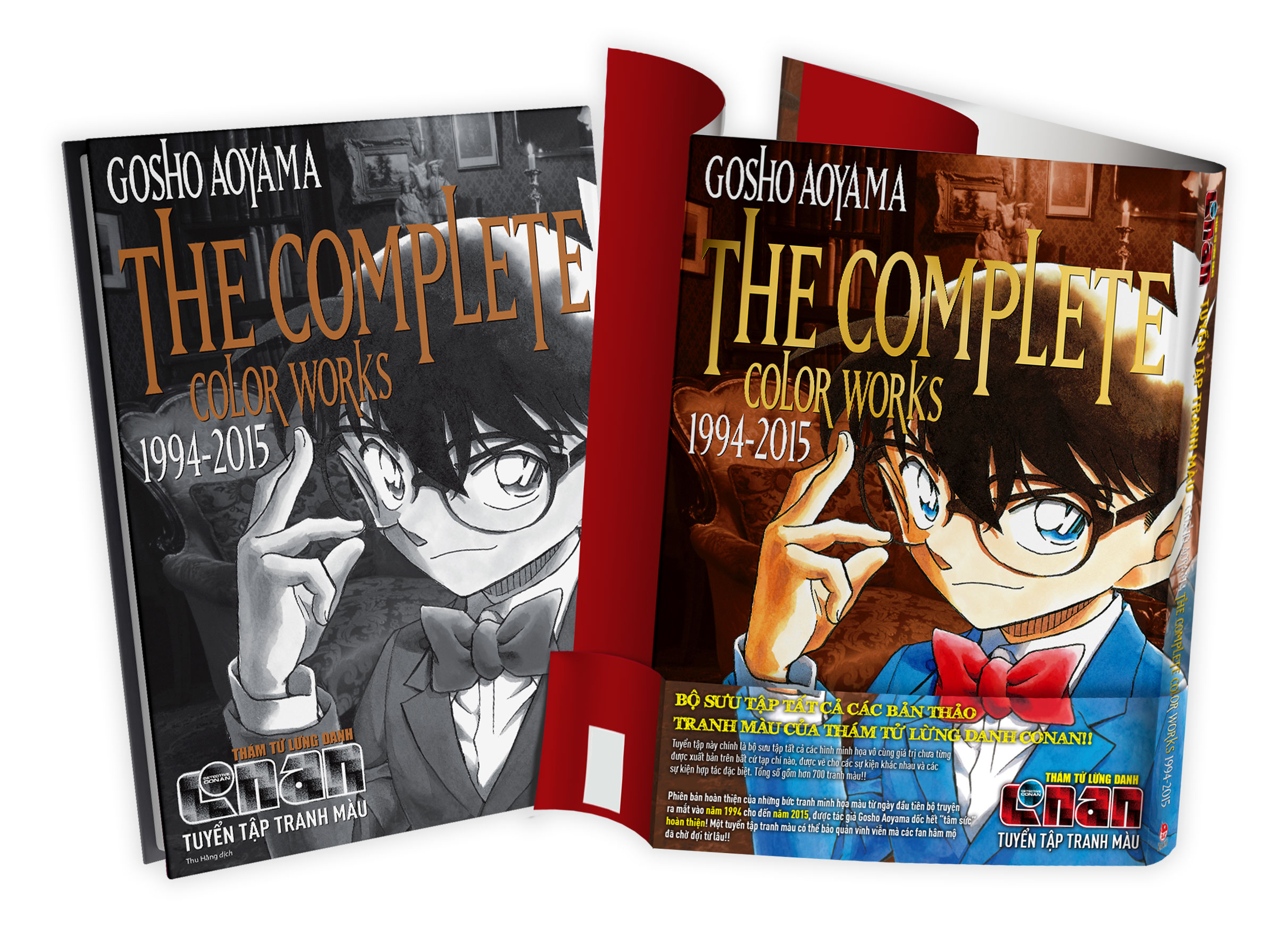 thám tử lừng danh conan - tuyển tập tranh màu - the complete color works 1994-2015 - bìa cứng - Ảnh 2