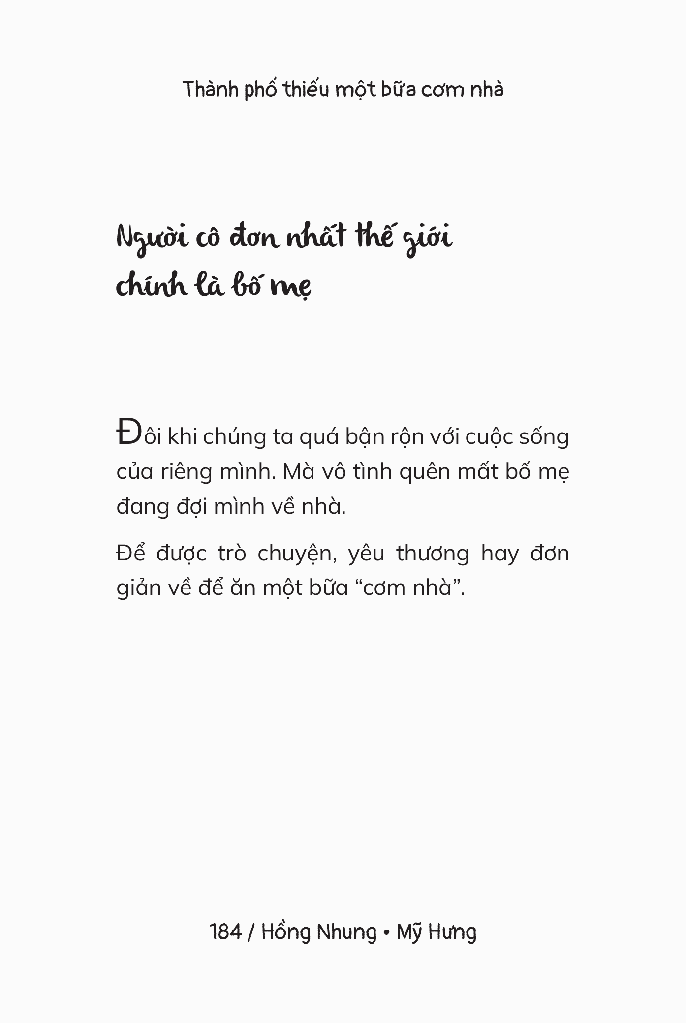 Thành Phố Thiếu Một Bữa Cơm Nhà - Ảnh 8