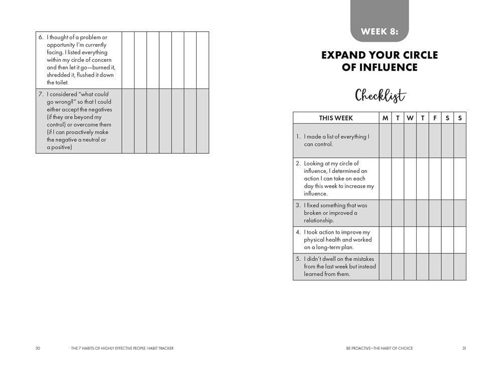 the 7 habits of highly effective people - habit tracker - Ảnh 3