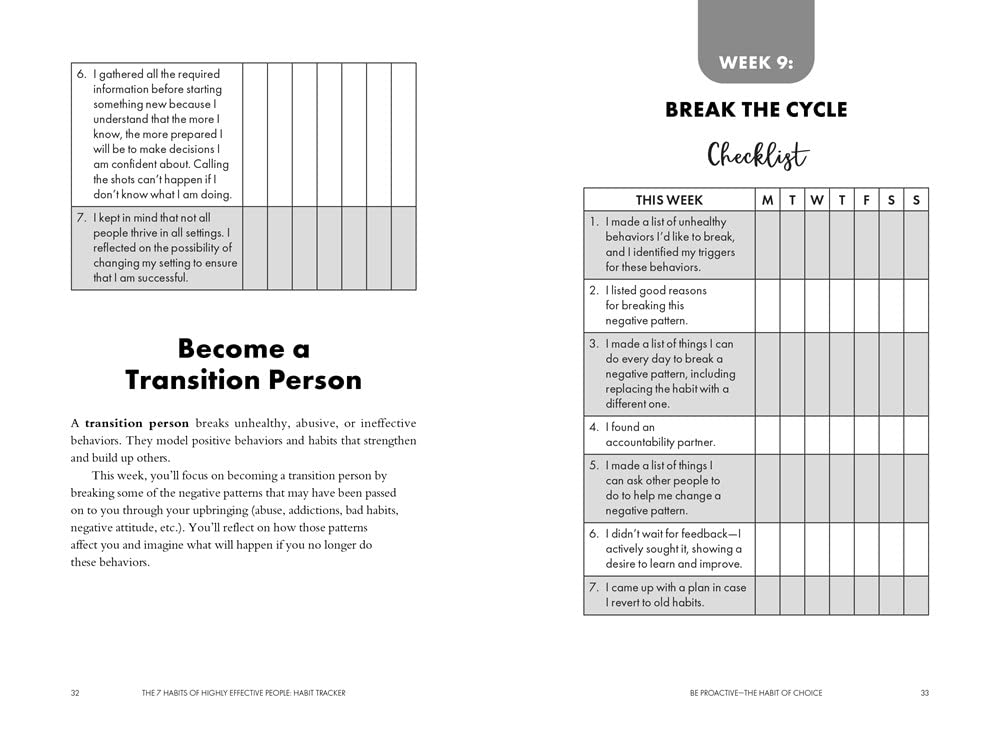 the 7 habits of highly effective people - habit tracker - Ảnh 4