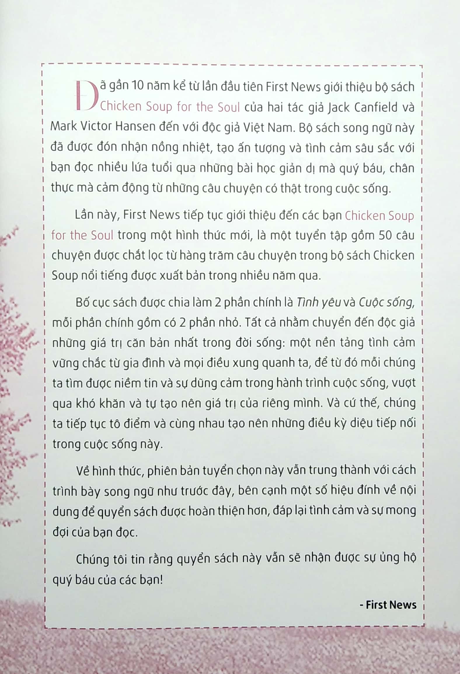 the best of chicken soup for the soul - tuyển tập những câu chuyện hay nhất (song ngữ anh việt) - Ảnh 4