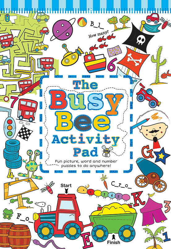 the busy bee activity pad - blue - Ảnh 2