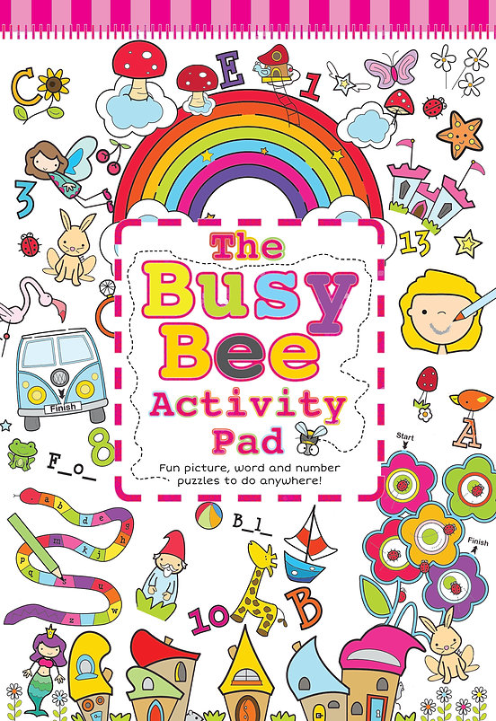 the busy bee activity pad - pink - Ảnh 2