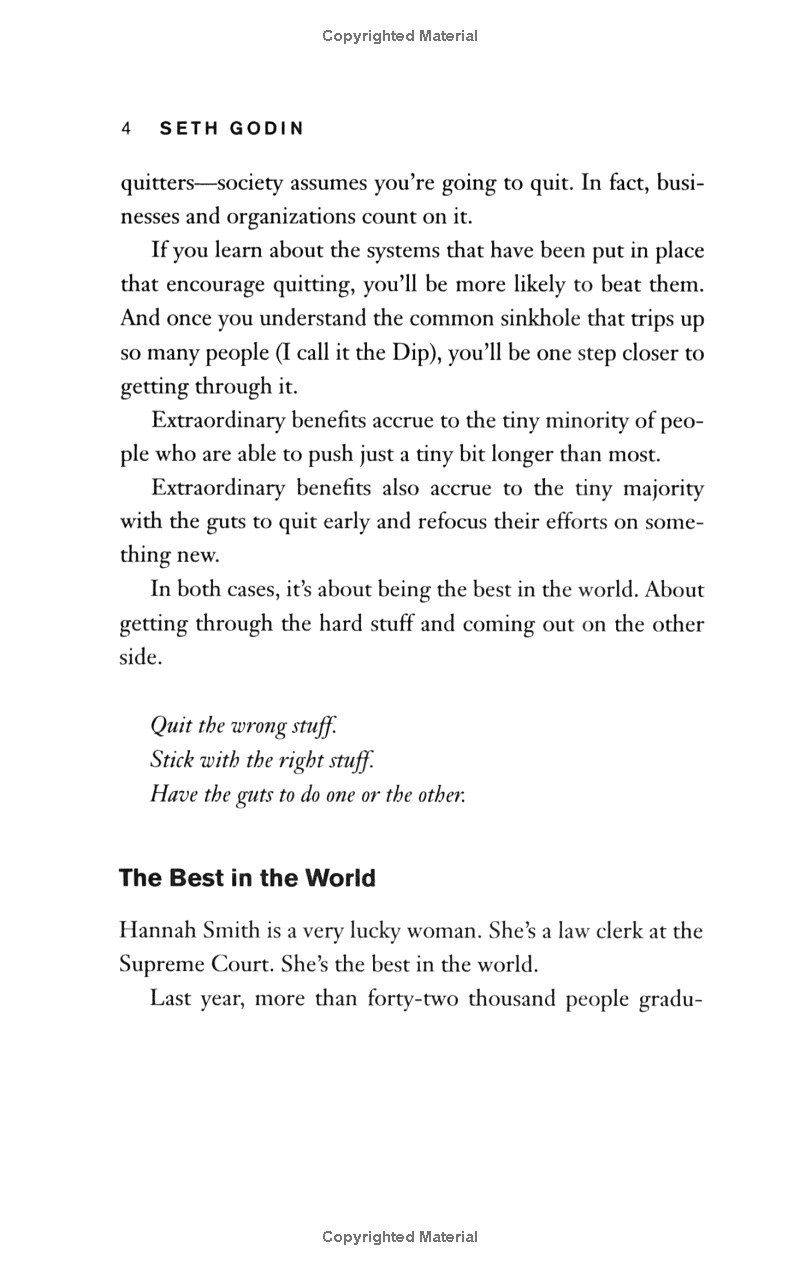 the dip - the extraordinary benefits of knowing when to quit (and when to stick) - Ảnh 4